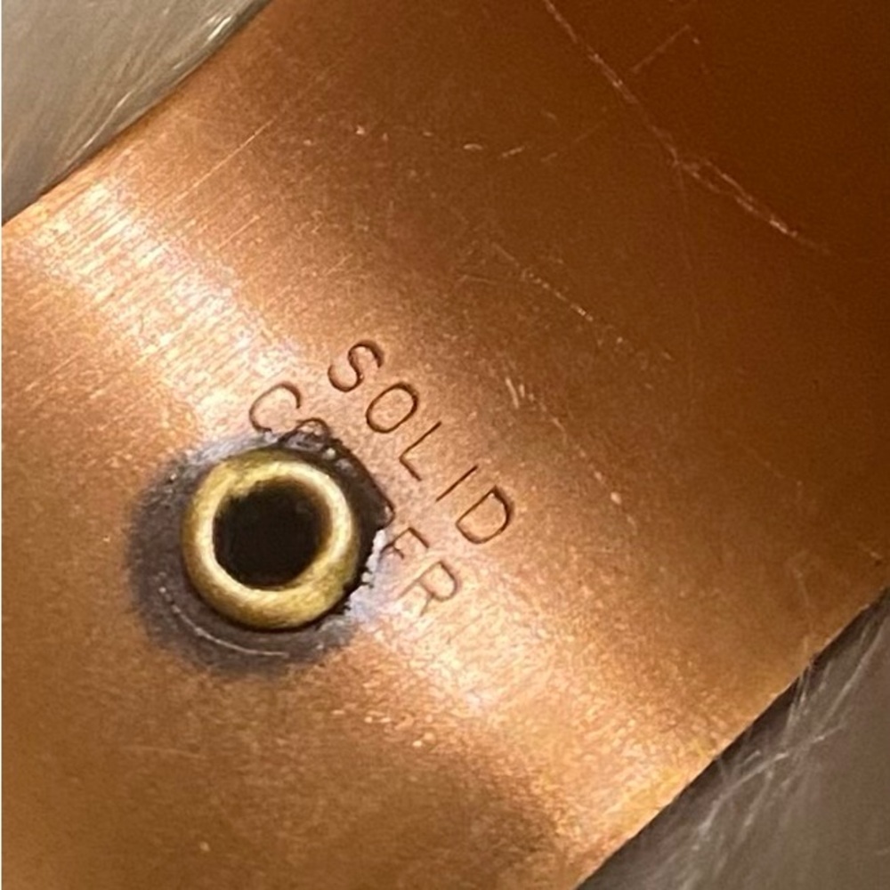 Vtg Solid Copper And Silver Bangle Bracelet - image 3